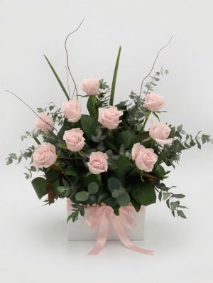 Box of 10 roses assorted colours