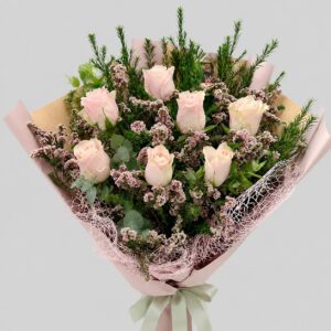bouquet 7 pink stems roses